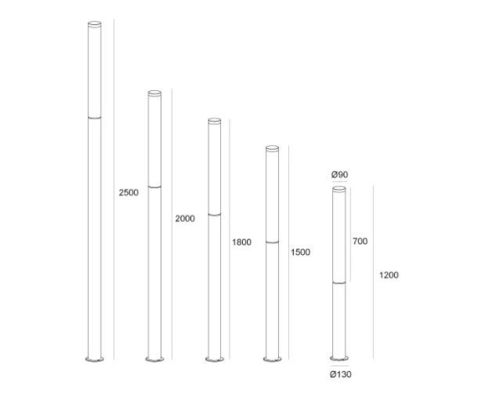 DC 12V Aluminum LED Đèn Băng, Đèn đường vườn cho Công viên làng